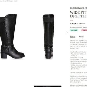 Avenue Women's Yves Stud Detail Boot in Black  SZ 11